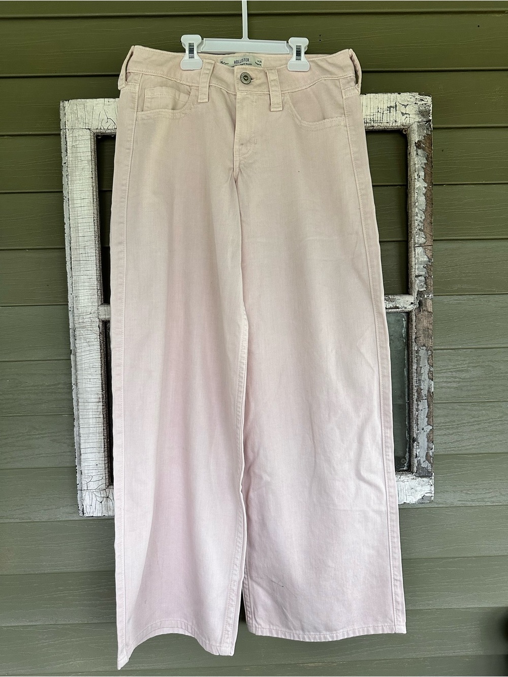 Hollister Pale Pink Wide-Leg Jeans